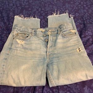 GRLFRND Button fly frayed hem Helena